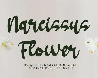 Narcissus Flower Brush font