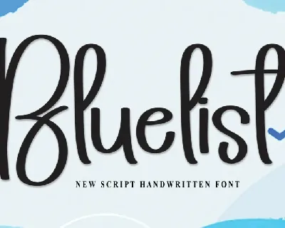 Bluelist Script font
