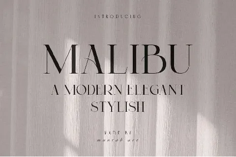 Malibu font