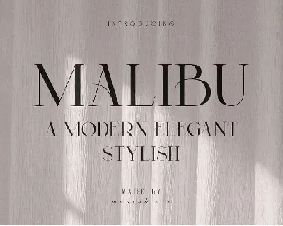 Malibu font