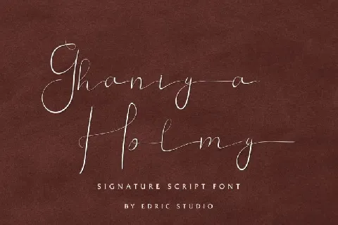 Ghaniya Holmy Signature font