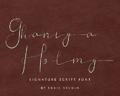 Ghaniya Holmy Signature font