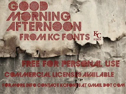 GoodMorningAfternoon font