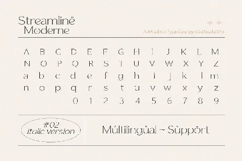 Streamline Moderne font