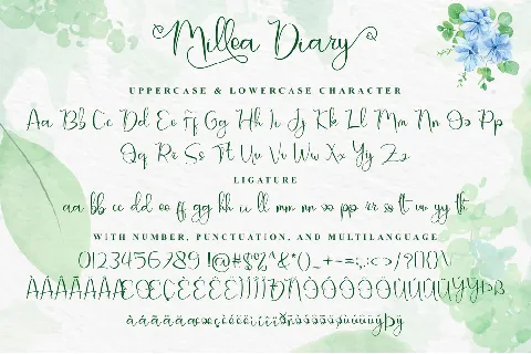 Millea Diary font