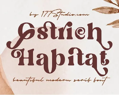 Ostrich Habitat font