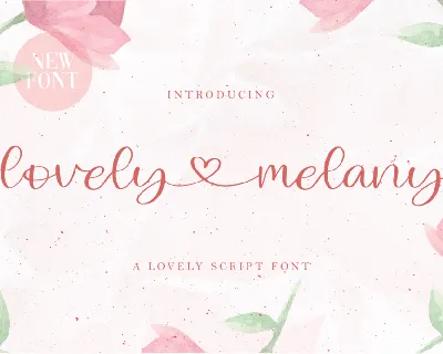 Lovely Melany font