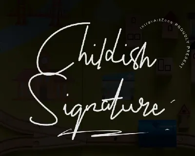 Childish Signature font