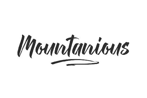 Mountanious Demo font