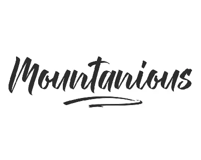 Mountanious Demo font