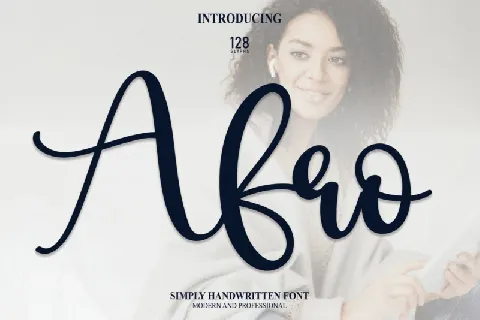 Afro Script font