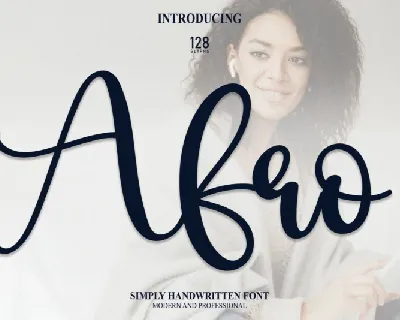 Afro Script font