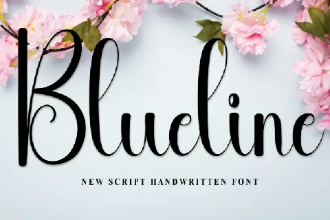 Blueline Script font