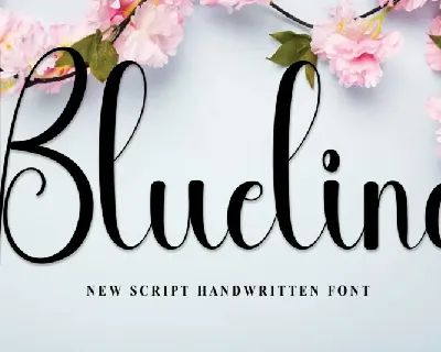 Blueline Script font