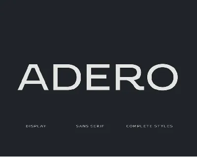 Adero font