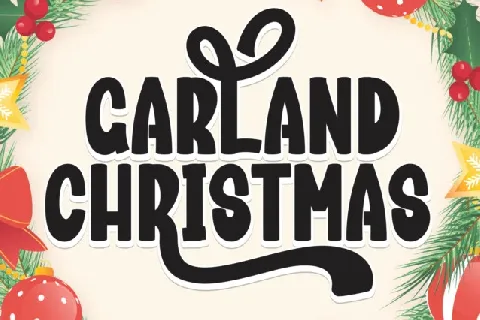 Garland Christmas Display font