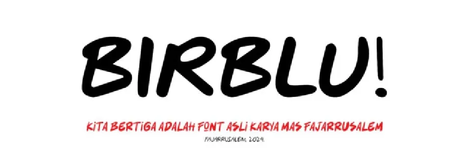 Birblu Display font