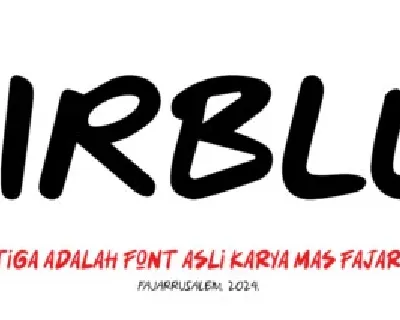 Birblu Display font