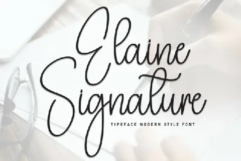 Elaine Signature Script font