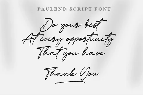 Paulend font