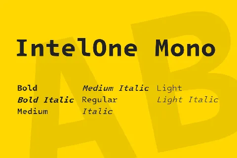 IntelOne Mono font