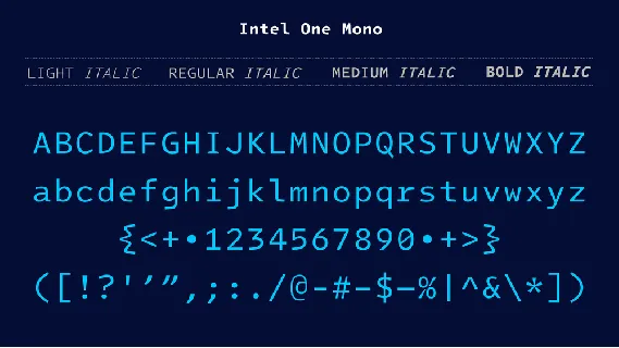 IntelOne Mono font