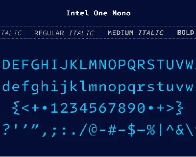 IntelOne Mono font