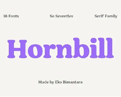 Hornbill font