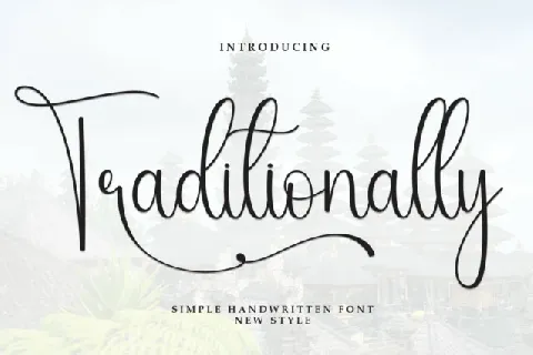 Traditionally Script font