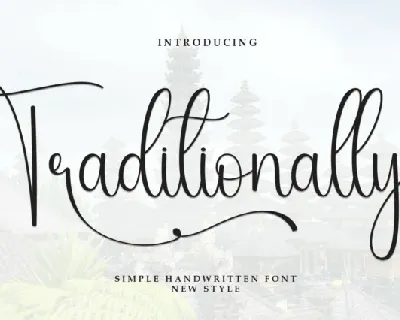 Traditionally Script font