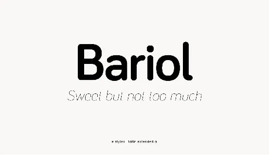 Bariol Typeface font