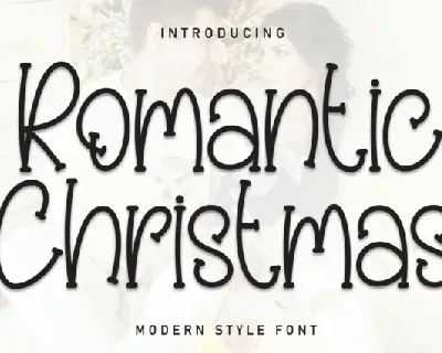 Romatic Christmas Display font