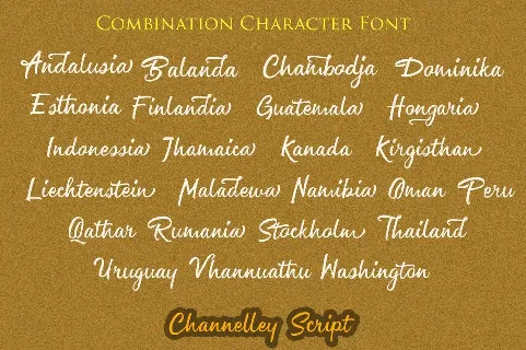 Channelley Script font