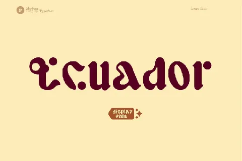 Ecuador font