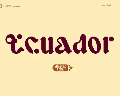 Ecuador font