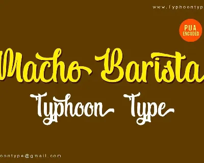 Macho Barista Script font