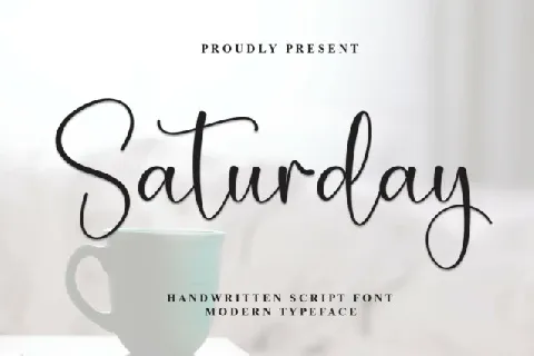 Saturday Handwritten Typeface font