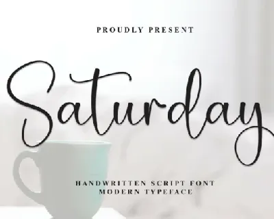 Saturday Handwritten Typeface font