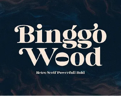 Binggo Wood font