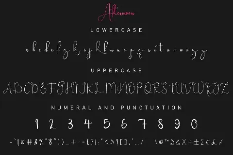 Aftermoon Demo font