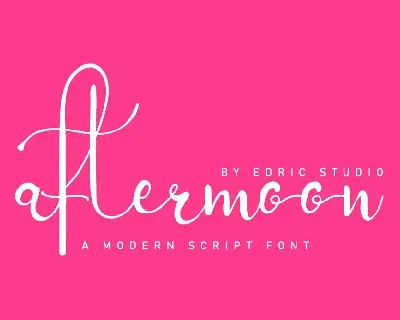 Aftermoon Demo font