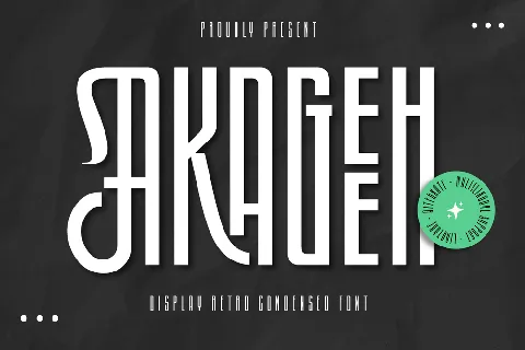 AKAGEEH trial font