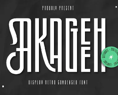 AKAGEEH trial font