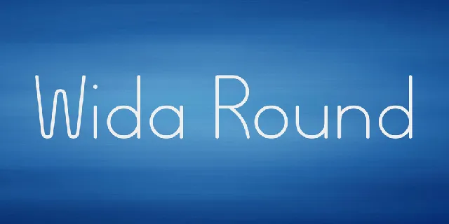 Wida Round font