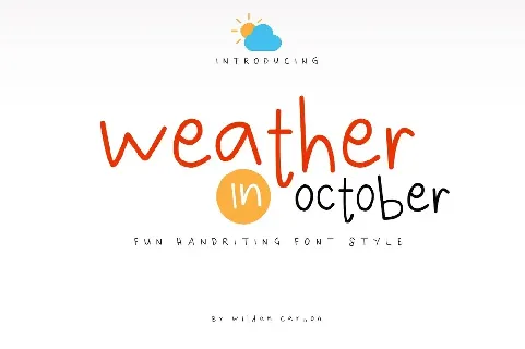 Weather in October font