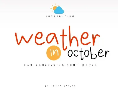 Weather in October font