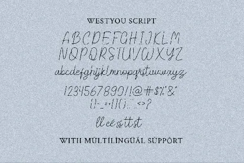 Westyou font