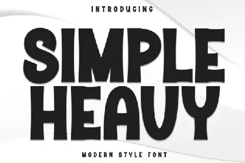 Simple Heavy Display font