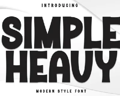 Simple Heavy Display font