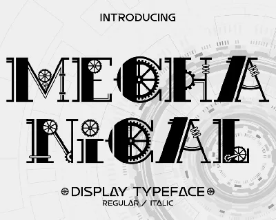 Mechanical Demo font